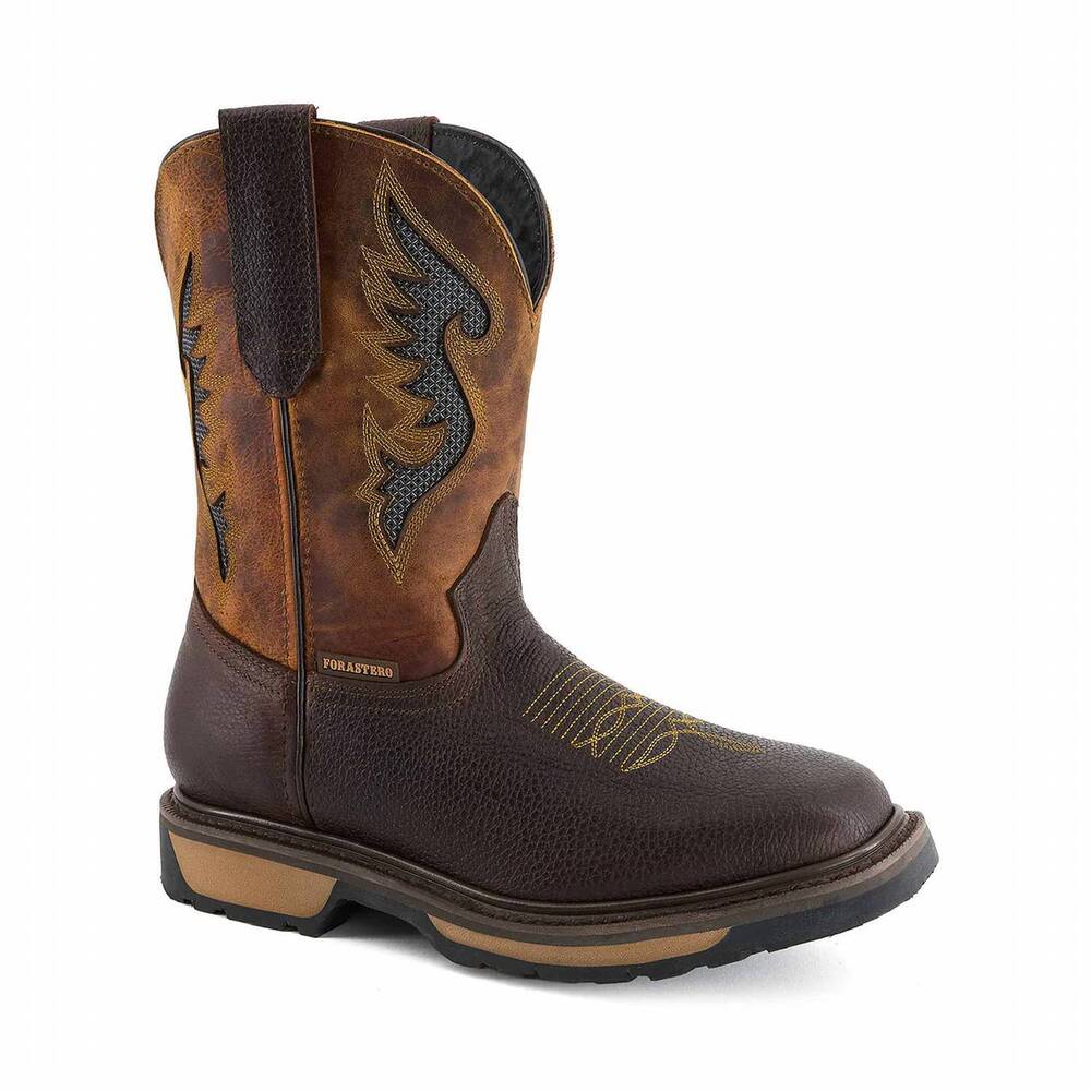 NEW FORASTERO men's leather western boot in brown